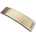 Lady Women Mirror Gold Tone Plate Metal Waist Elastic Belt Obi Band Beige Color