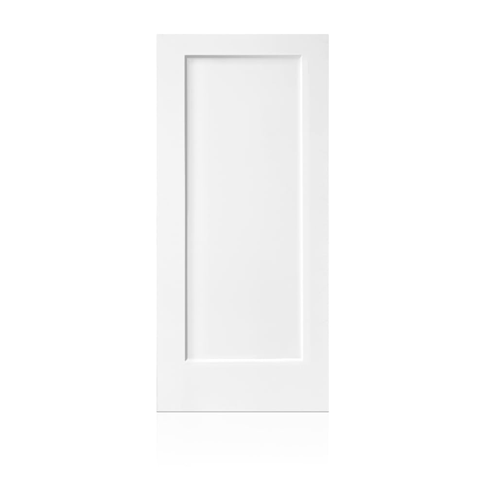 Photo 1 of 30 in. x 80 in. 1 Panel Hollow Core White Primed Composite Interior Door Slab
