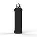 Xtremeglas Glass Water Bottles with Times to Drink 32 Oz Water Bottle with Silicone Sleeve Motivational Water Bottle with Time Marker Waterbottle 1 Litre (Black)