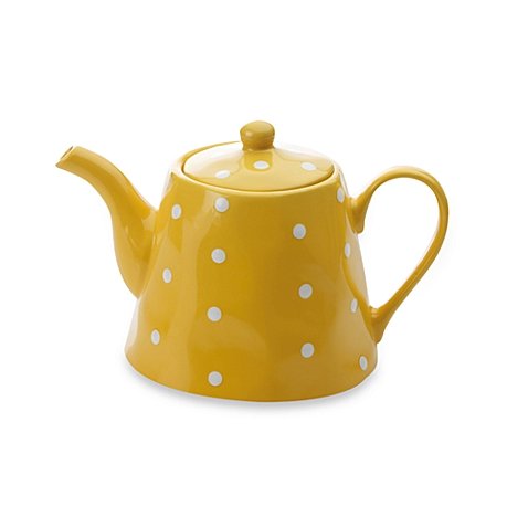 Maxwell & Williams Sprinkle Teapot in Yellow 40.5 oz.