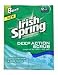 Irish Spring Deep Action Scrub Deodorant Soap, 8 bars of 3.75 ounces each Pack of 2 = 16 Bars