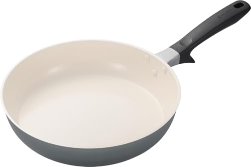 京セラ ガス火専用 フライパン 28cm セラミック加工 フッ素 不使用 油使用 中火以下 カームグリーン CF-G28D-WGR