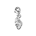 SilberDream Charm Seashell 925 Sterling Silver Pendant Lobster Clasp FC1004