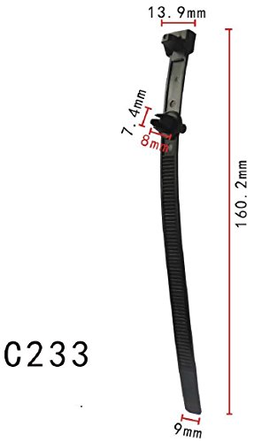 Push Mount Cable Wire Tie, for Mercedes Benz #114-997-02-90 (Pack of 20)