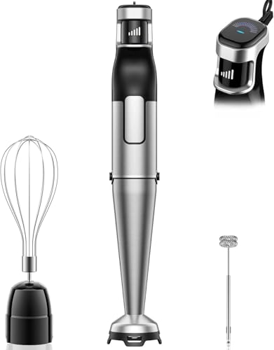 Stabmixer Set 3 in 1, 1100W Pürierstab Elektrisch, Edelstahl Hand Blender