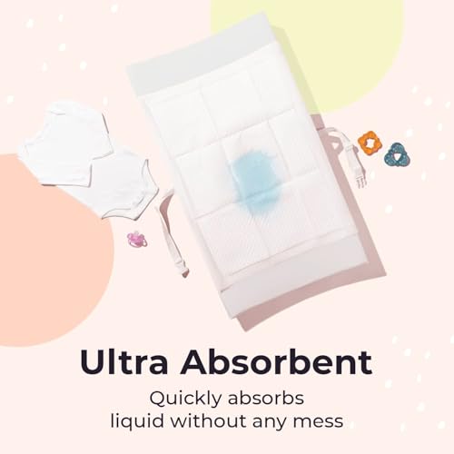 Disposable Changing Pads for Baby, 50 Pack, Disposable Changing Pad Liners, Waterproof Underpad Liners, Ultra Absorbent and Breathable Diaper Changing Mat, Super Soft, 60 x 45 cm