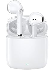 Tranya F4 Wireless Earbuds, 30H Playtime with USB-C Charging, Bluetooth 5.3 Earphones, Half in-Ear with 4-Mics for Phone Call, IPX5 Waterproof for Sports and Workout, Touch Control-White