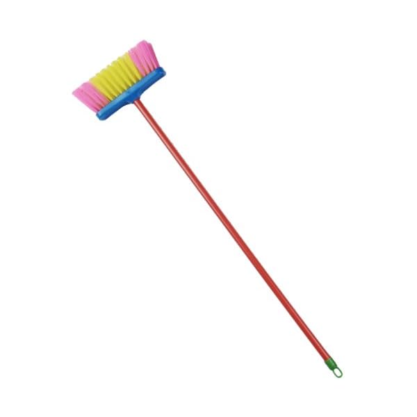 Theo Klein 6612 Besen, mittel I Kinderbesen mit stabilen Stiel und robusten Kunststoffborsten I Maße: 15,5 cm x 4,5 cm x 61 cm I Spielzeug für Kinder ab 3 Jahren