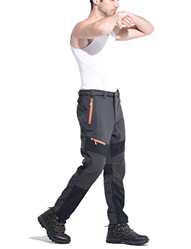 image for MAGCOMSEN Snowboarding Pants for Men Windproof Pants Men Fleece-Lined 