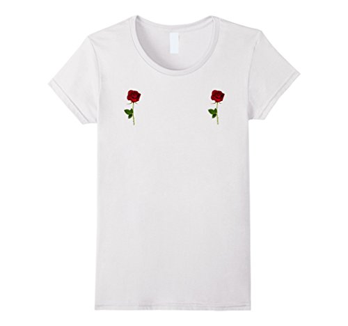 Womens ROSE T SHIRT Medium White