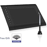 Android Supported HUION H610 Pro V2 Drawing Tablet, Upgraded Battery Free Graphics Tablet with Tilt Function 8192 Pressure Sensitivity 8 Express Keys,10x6.25 inch Digital Pen Tablet for Windows Mac