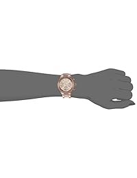 Bulova Reloj de acero inoxidable de cuarzo Casual para Mujer, color: dorado rosa (Modelo: 44l180)
