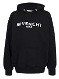 CraveLook Men's Oversized Vintage Logo Graphic Print Hoodie Black