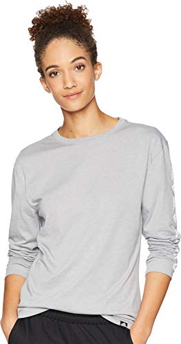 adidas Athletics Badge of Sport Moto Long Sleeve Tee, Medium Grey Heather, Small