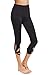 SweatyRocks Women's High Waisted Cutout Crop Leggings Yoga Workout Active Tights Black M