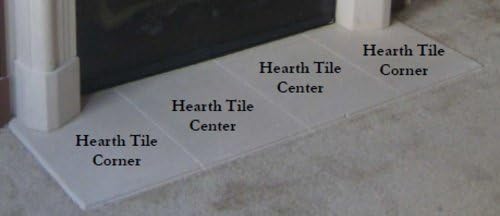 Flush Hearth Tiles Precast Fireplace Mantel and Surround (Stone = TraverStone Other=Gypsum)