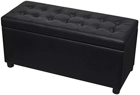 Festnight Aufbewahrungsbox mit Deckel | Kunstleder Sitztruhe | Sitzbank