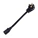 ALEKO WAC105015 Heavy Duty Welder Adapter Cord 12 Inch STW 10/3 Adapter 50A Male to 15A Female