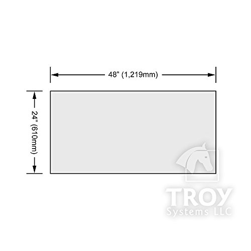 TroySys Tempered Glass Table Top, 1/4" Thick, Flat Polished Edge, Eased Corners, Rectangle - Thumbnail 5