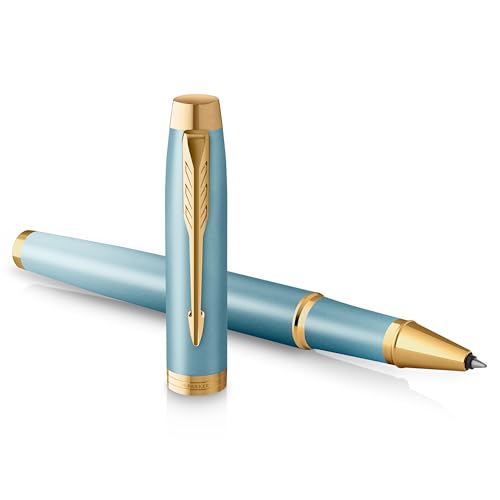 Parker IM Writing Rituals Stylo roller | Vert avec degrade | Finitions or | Pointe fine | Encre noire | Coffret cadeau