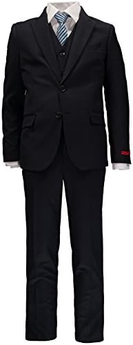 Little Gentleman Boys' Formal 5-Piece Suit (Navy, 6)
