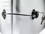 Refrigerator Door Lock with 2 Keys, File Drawer Lock, Freezer Door Lock and Child Safety Cabinet Lock by REZIPO Black