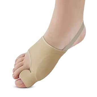 Bunion Corrector, Orthopedic Bunion Splint, Big Toe Separator Pain Relief, Non-Surgical Hallux Valgus Correction, Big Toe Straightener Pain Relief for Women &amp; Men, Day Night Support (Beige)