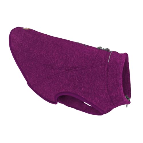 Kurgo Core Sweater - Cold Weather Dog Outfit - Cosy Knit Fleece Layer - Adjustable Neck Dogwear - Reflective Accents - Machine Washable Gear - Heather Violet - X-Large