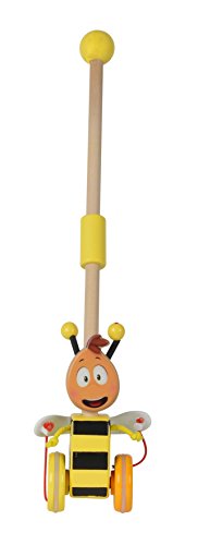 Eichhorn 109345406WIL - Biene Maja Schiebetier Willi, mit Bewegliche Flügeln, 7,5x16cm, Grifflänge: 45cm, Birkenholz – Bild 3