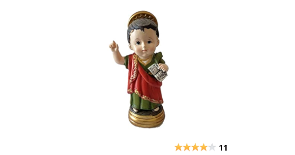 DRW Figura San Pancracio Infantil de Resina con Caja PVC con ...