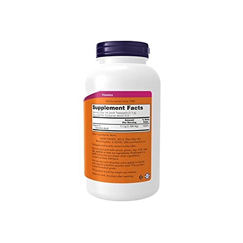 NOW Supplements, Vitamin C Crystals (Ascorbic Acid) Powder