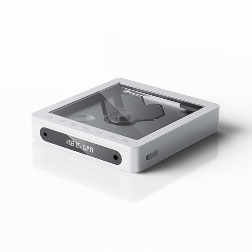 FiiO DM13 Multifunctional Portable Stereo CD Player with Long-Lasting Battery, Supports USB Ripping, Optical/coaxial/3.5mm/4.4mm outputs (Transparent Bluetooth)