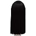 Long Black Hair Wigs for Women Kids Straight Natural Cosplay Wig with Orange Headband and Eye Mask BU136