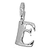 SilberDream Charm letter E 925 Sterling Silver Pendant Lobster Clasp FC70E