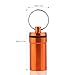 WINOMO 6pcs Waterproof Pill Holder Box Case Bottle Keychain Container Aluminum