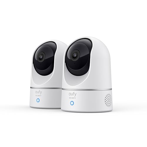 eufy Indoor Cam E220 2er-Pack, Überwachungskamera Innen, Nachtsicht, WLAN