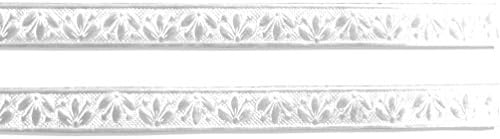 Walter Kunze Design Dresden Trim Border Blossom Strips, 2/9-Inch, White