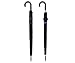 BlackAOG DESIGN Auto Open 100% Fiberglass Stick Umbrella with Stylish J-Hook Handle,Black,One Size