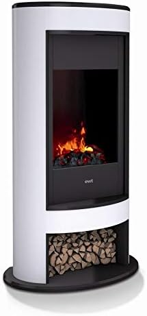 EWT Verdi Electric Fireplace Opti-Myst 3D: Gravel Bed (Black)- Stainless Steel, Reflecting
