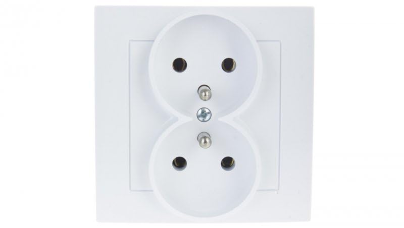 Ospel GP-2GZ/00 Socket White IP20, 16 A, 84 mm, 45 mm, 84 mm