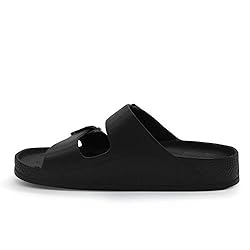 FUNKYMONKEY Women's Comfort Slides Double Buckle