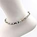 Handmade Two Layers Small Grey Stone Beaded Chain Anklets for Women, Ethnic Boho Anklet for Teen Girls, Bohemian Ankle Bracelets for Women, Leg Chain