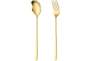 304 stainless steel Korean spoon | Korean fork | thickened long handle household dining spoon