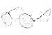 Agstum Retro Small Round Optical Rare Wire Rim Eyeglasses Frame (Silver, 39mm)