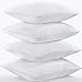 Niagara 4 Pack Pillow Protectors Standard 20x26 Inches Lab Certified Ultra Fresh Treated 100% Cotton Non Crinkle Quiet Breathable Zipper Covers Cases White