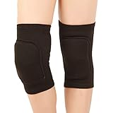 LUNA Vow 1 Pair Kids Protective Knee Pads Non-Slip Breathable Flexible Elastic Knee Sleeve Pad Support Protector for Volleyball Dance Basketball Baseball Wrestling Cycling (Black S for 7-14 Ages)