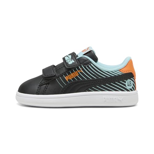 Puma Unisex-Child Carina Hook and Loop, Puma Black-Lavender Alert-Pink Fruit, T…