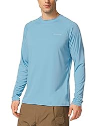 BALEAF Men's Long Sleeve Swim Shirts Rash Guard UV