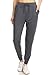 Leggings Depot Womens Relaxed fit Jogger Pants - Track Cuff Sweatpants with Pockets, Charcoal Gray, 1X