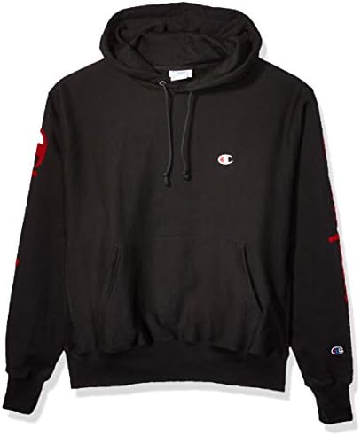 champion reverse weave oversized flock pullover hoodie